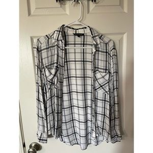Express black and white flannel